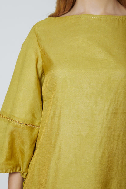 Olive Green Drawstring Kurta Set