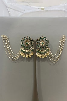 Gold Plated Onyx Earrings