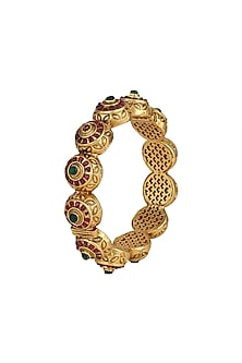 Gold Plated Carved Bracelets
