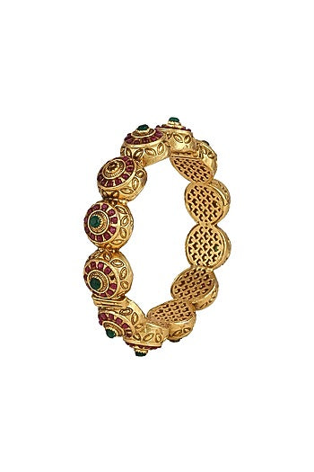 Gold Plated Carved Bracelets