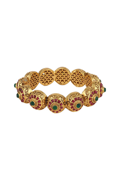 Gold Plated Carved Bracelets