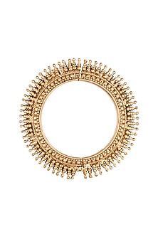 Gold Polish Carved Bangles