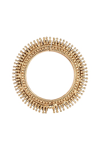 Gold Polish Carved Bangles