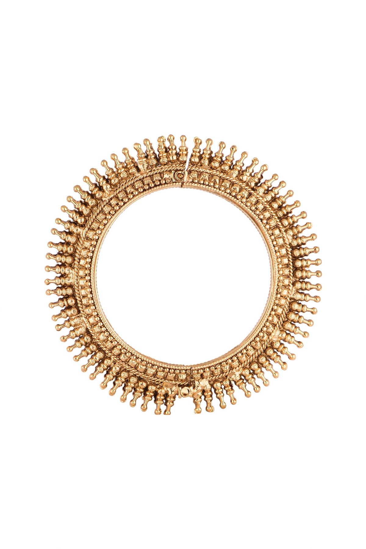 Gold Polish Carved Bangles