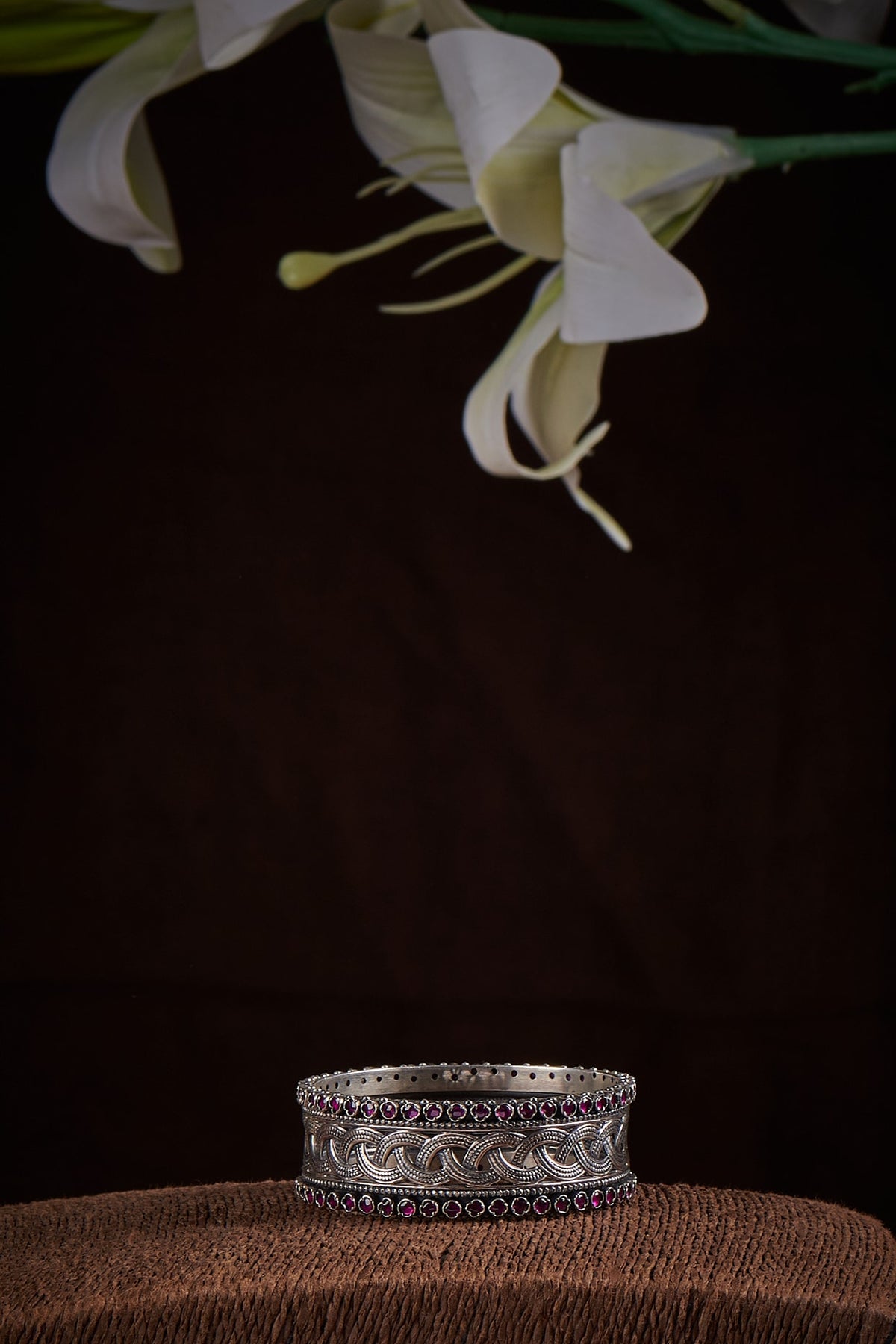 Ruby Jaal Kada In Sterling Silver