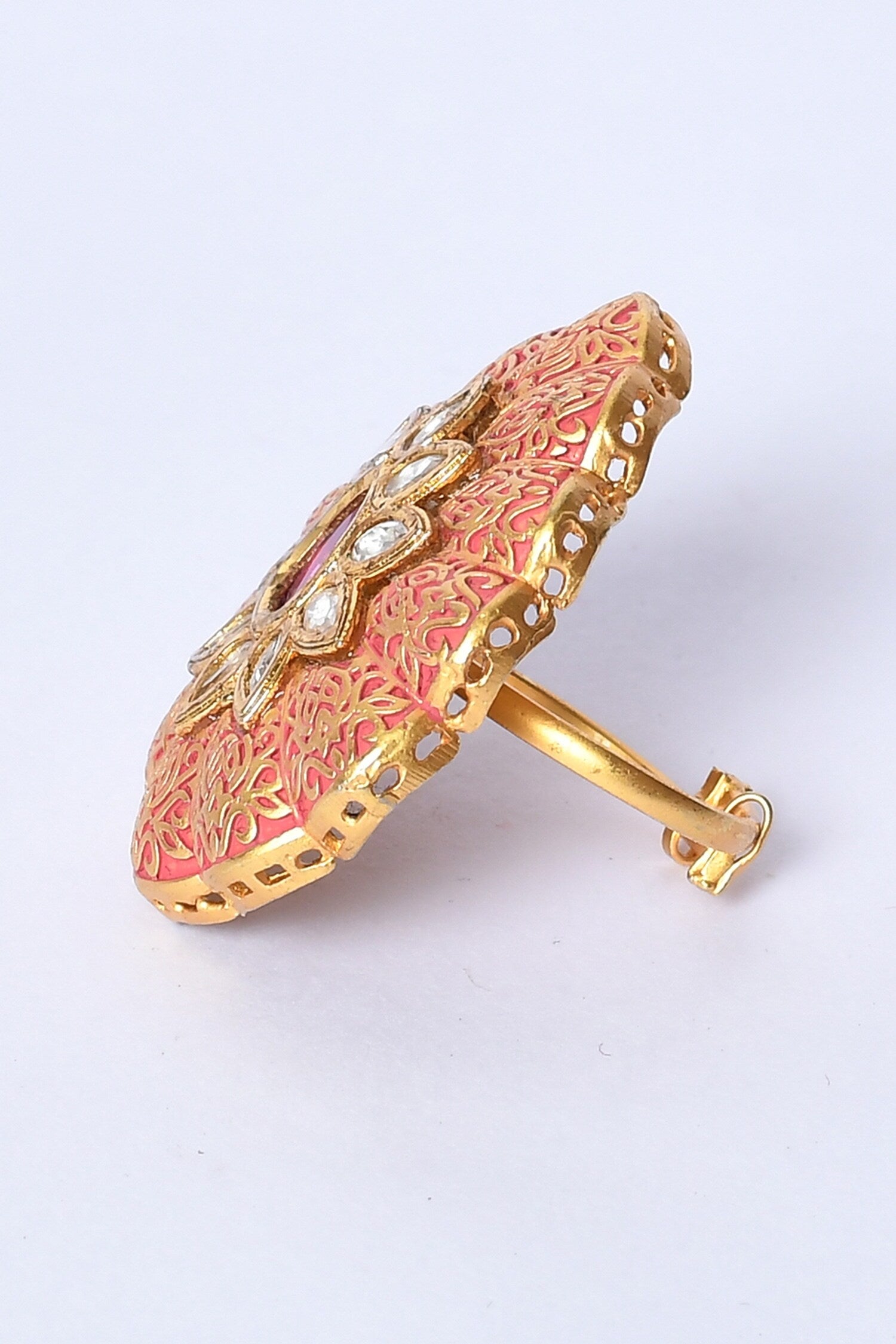 Enamelled Scallop Detail Ring 