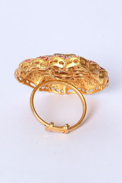 Enamelled Scallop Detail Ring 