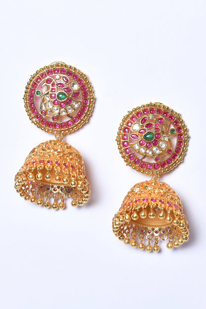 Stone Studded Jhumkis 