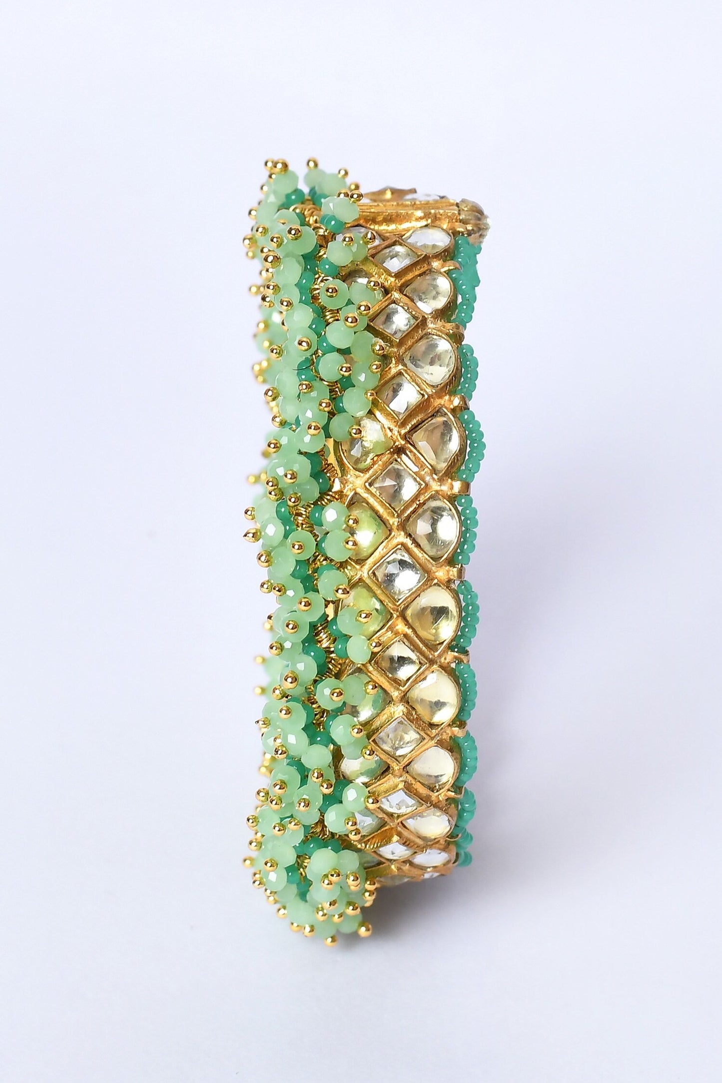 Kundan Embellished Bangles - Set of 2 