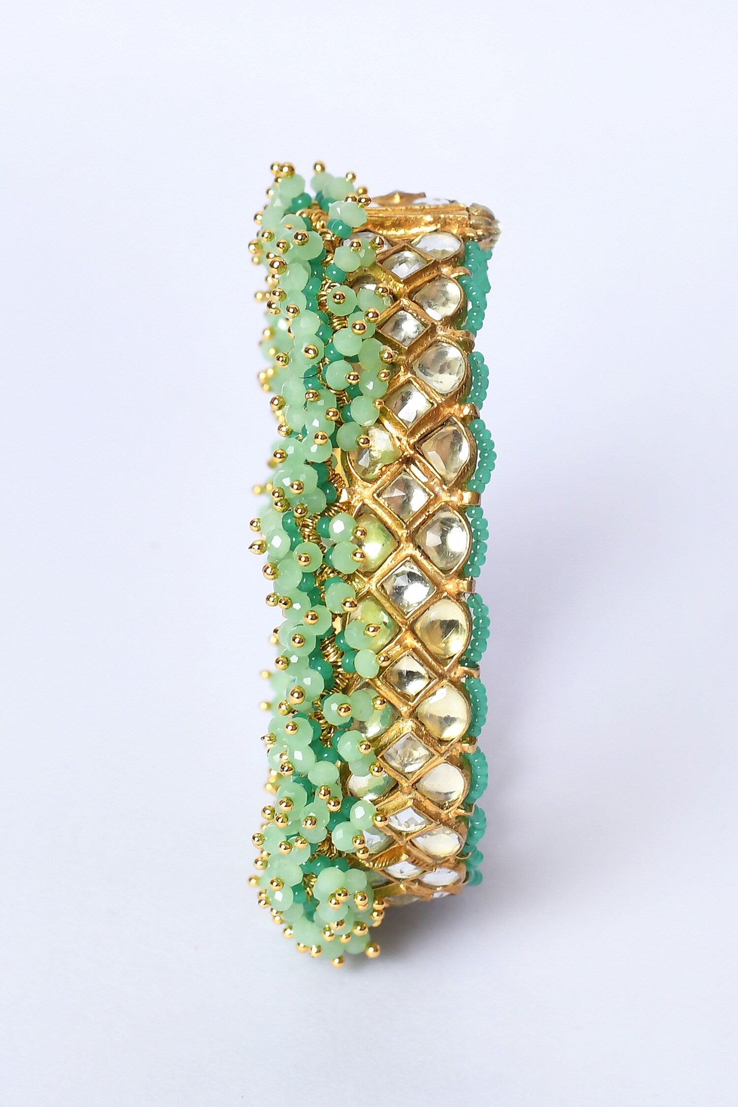 Kundan Embellished Bangles - Set of 2 
