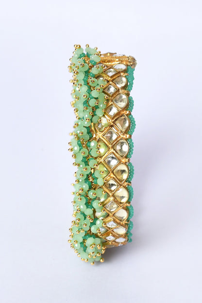 Kundan Embellished Bangles - Set of 2 