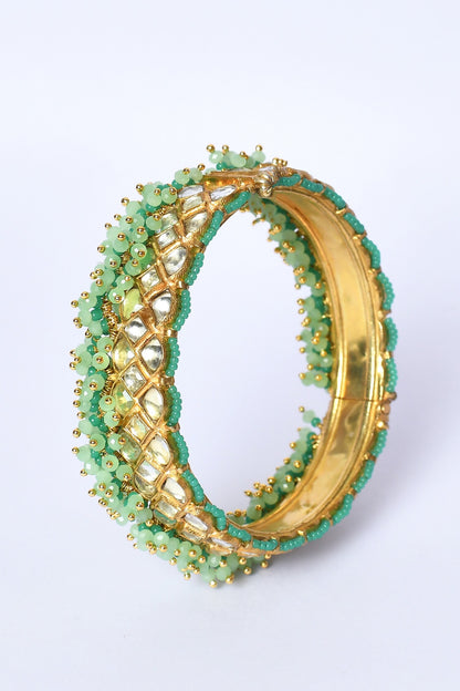 Kundan Embellished Bangles - Set of 2 