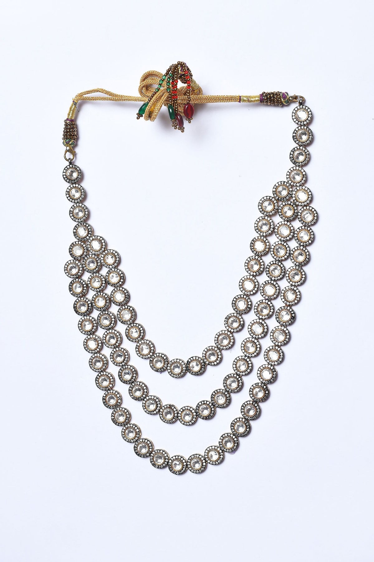 Kundan Embellished Necklace Set 