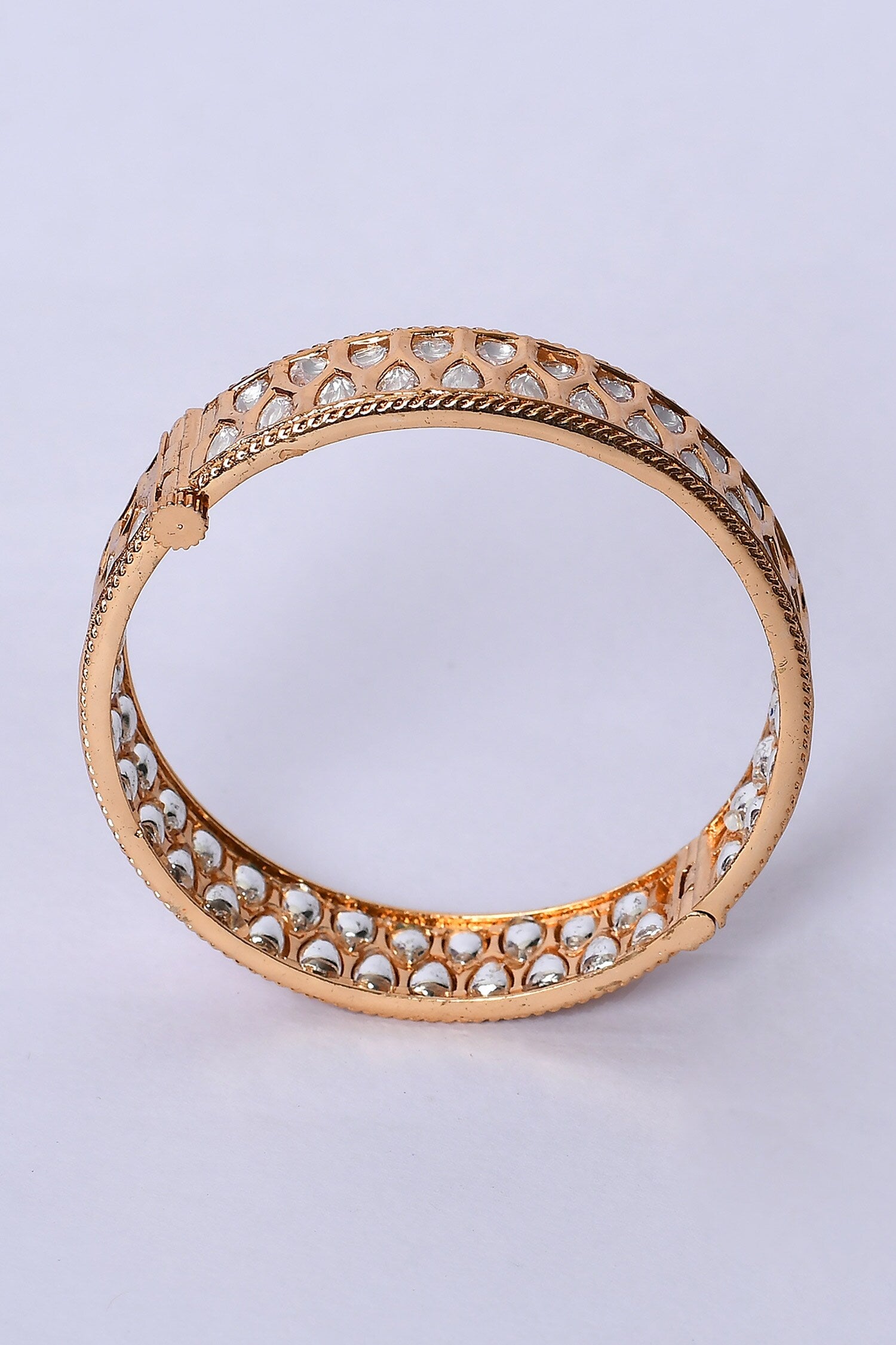 Cut Work Kundan Embellished Bangles - Set of 2 
