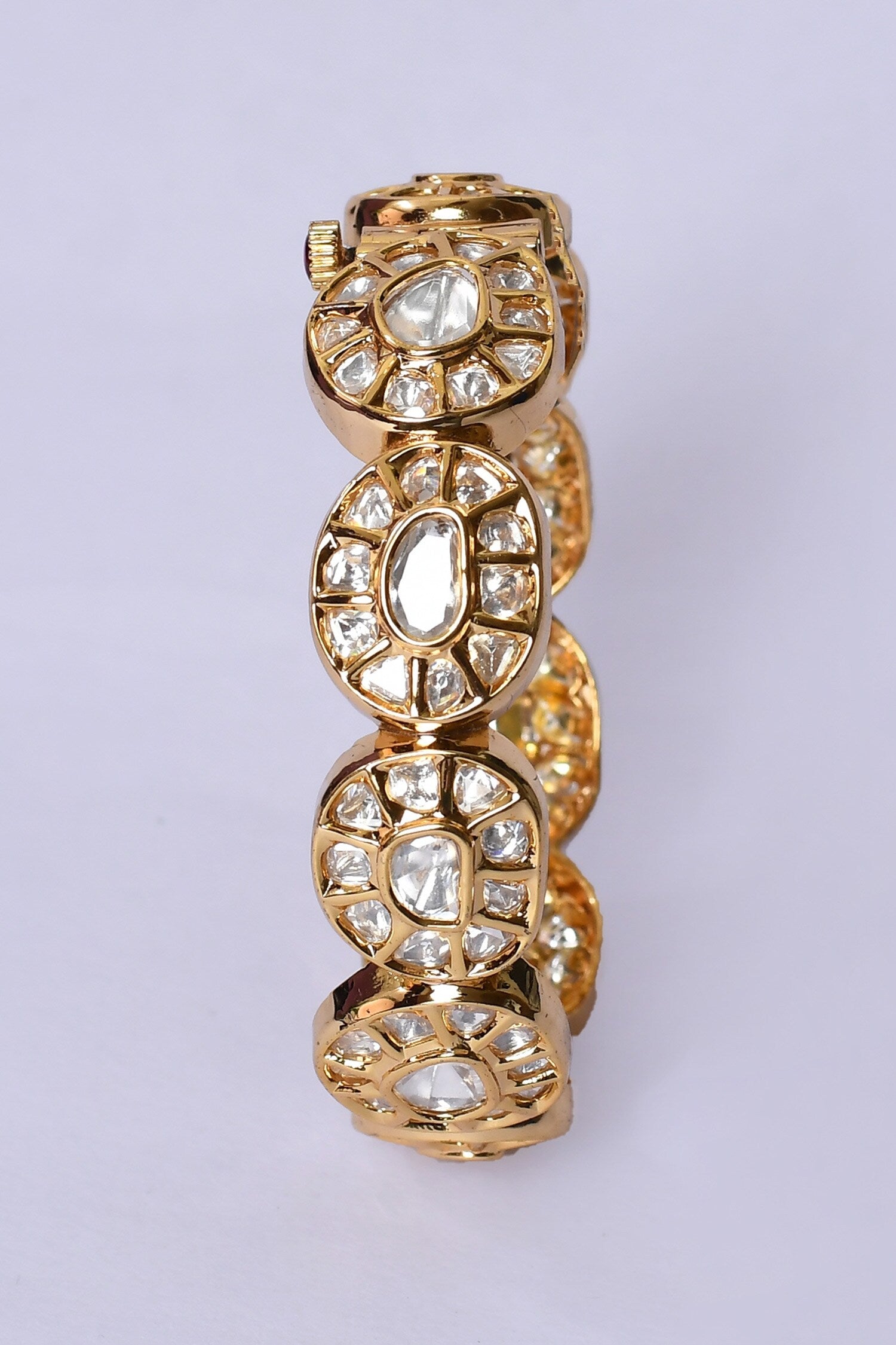 Kundan Brass Embellished Kada 