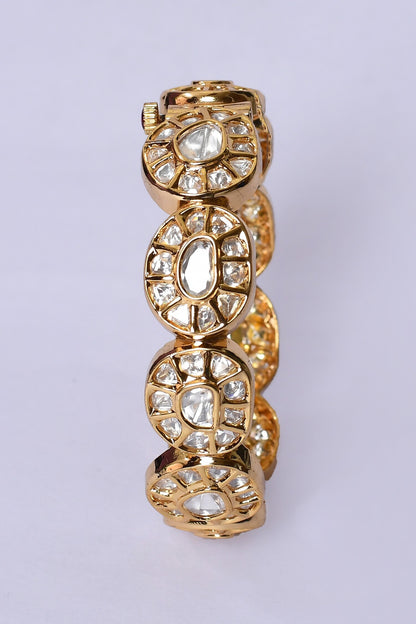 Kundan Brass Embellished Kada 