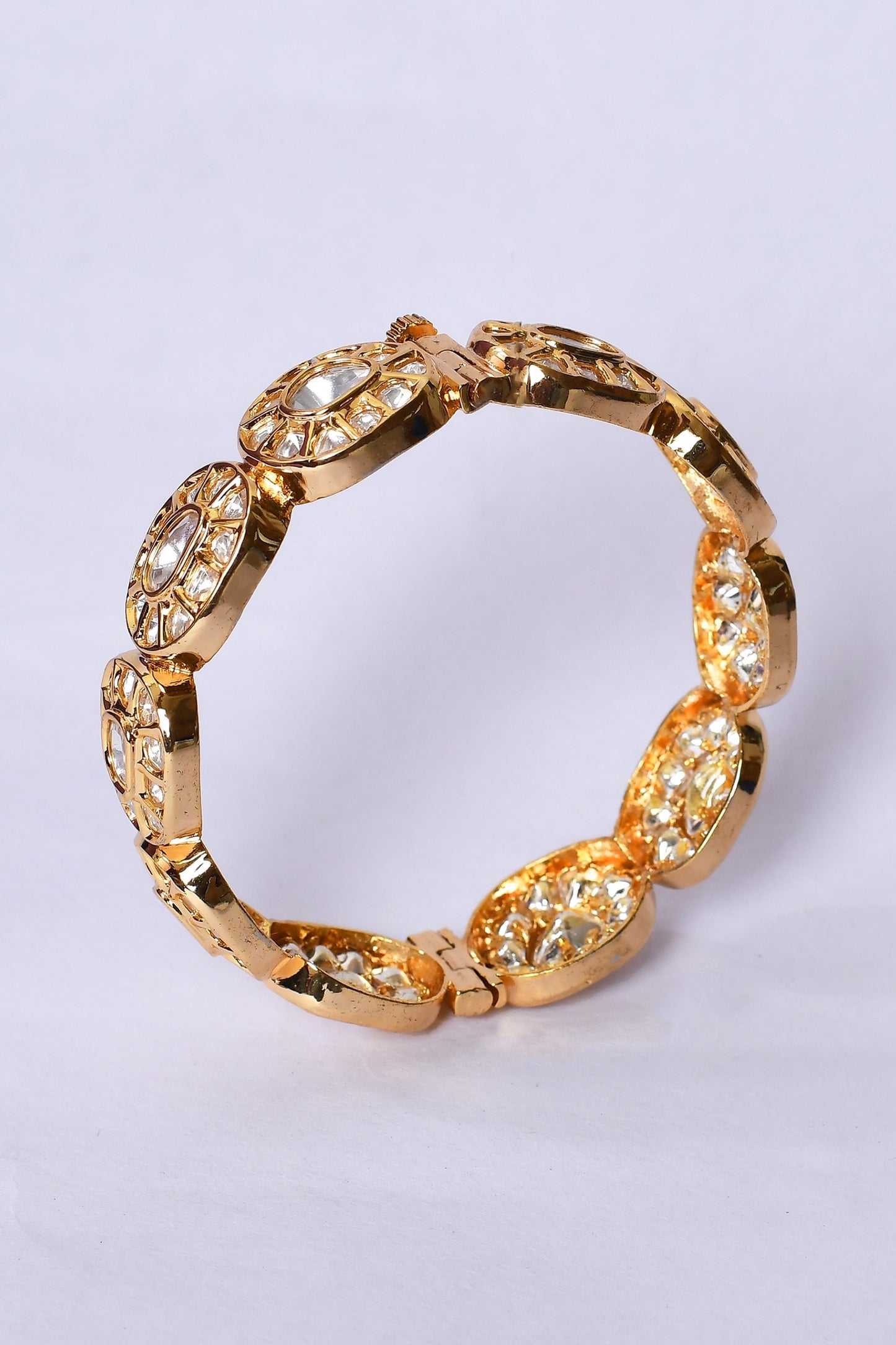 Kundan Brass Embellished Kada 