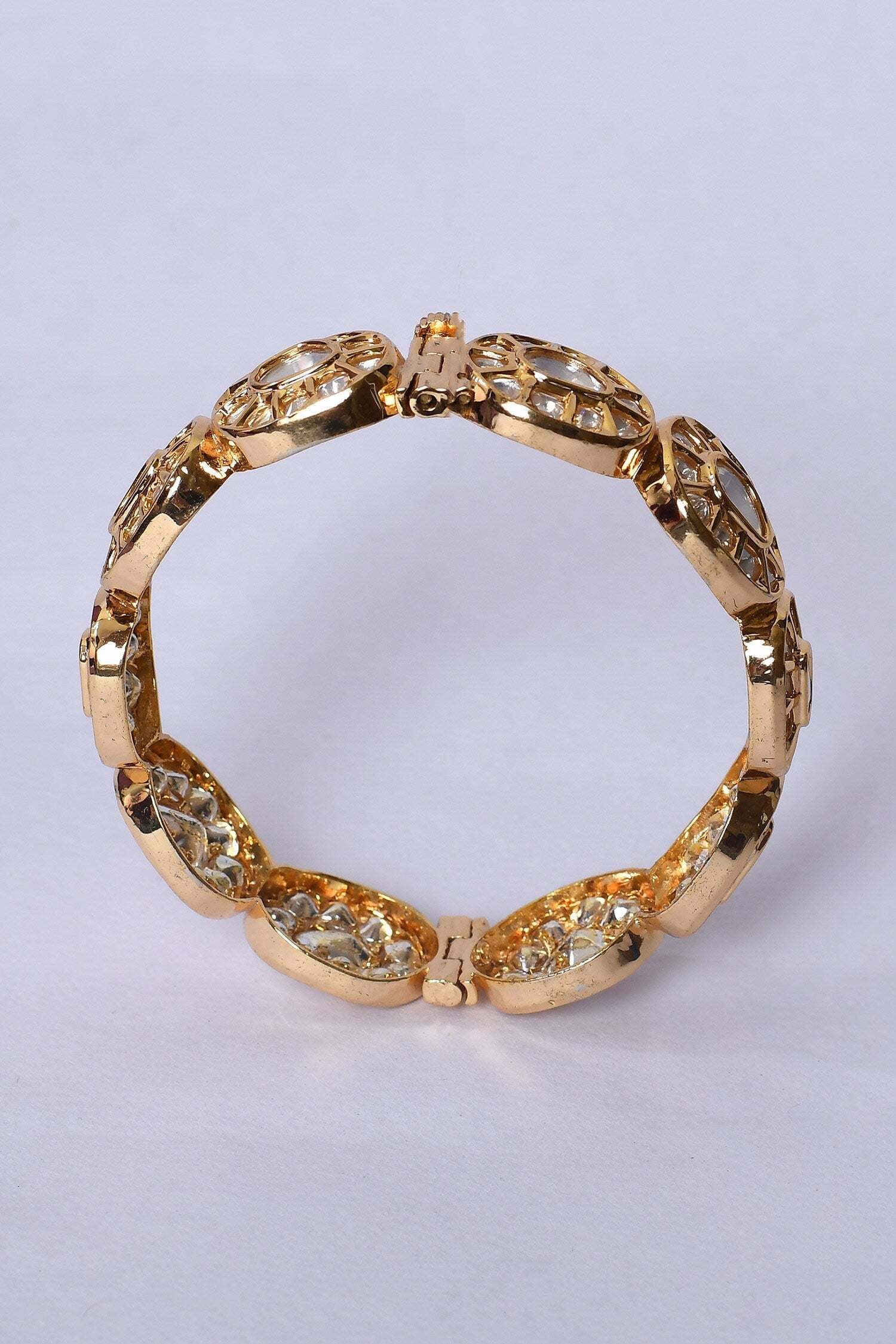 Kundan Brass Embellished Kada 