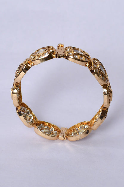 Kundan Brass Embellished Kada 