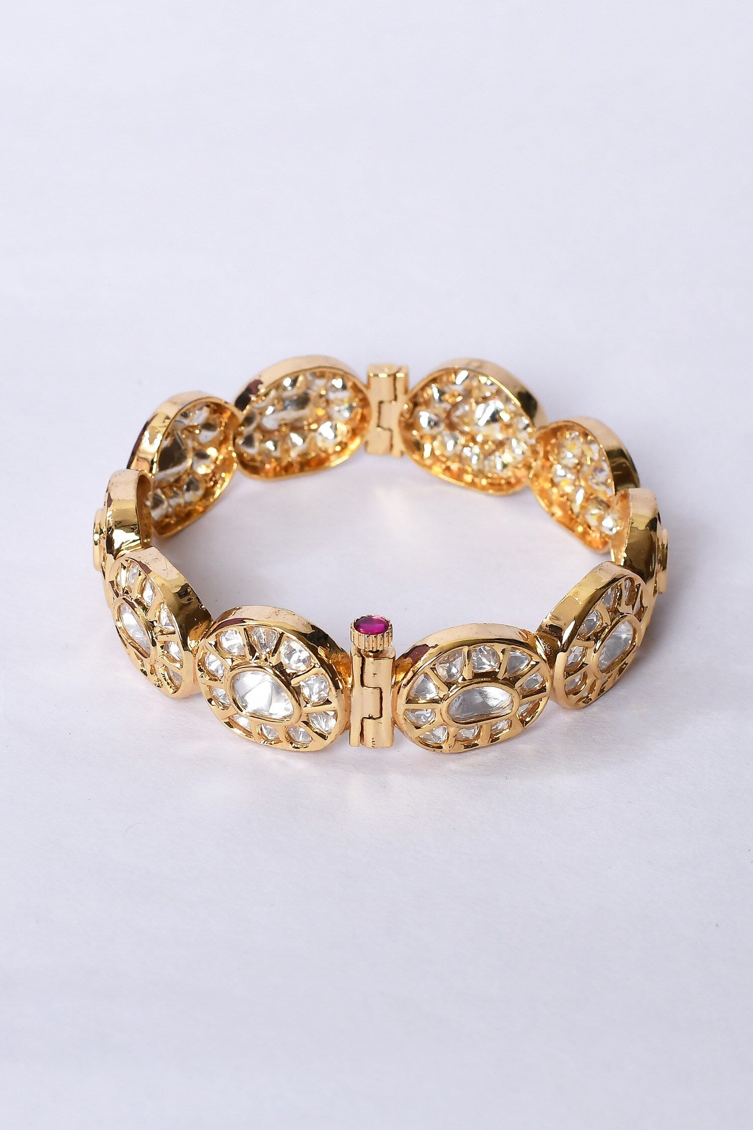 Kundan Brass Embellished Kada 