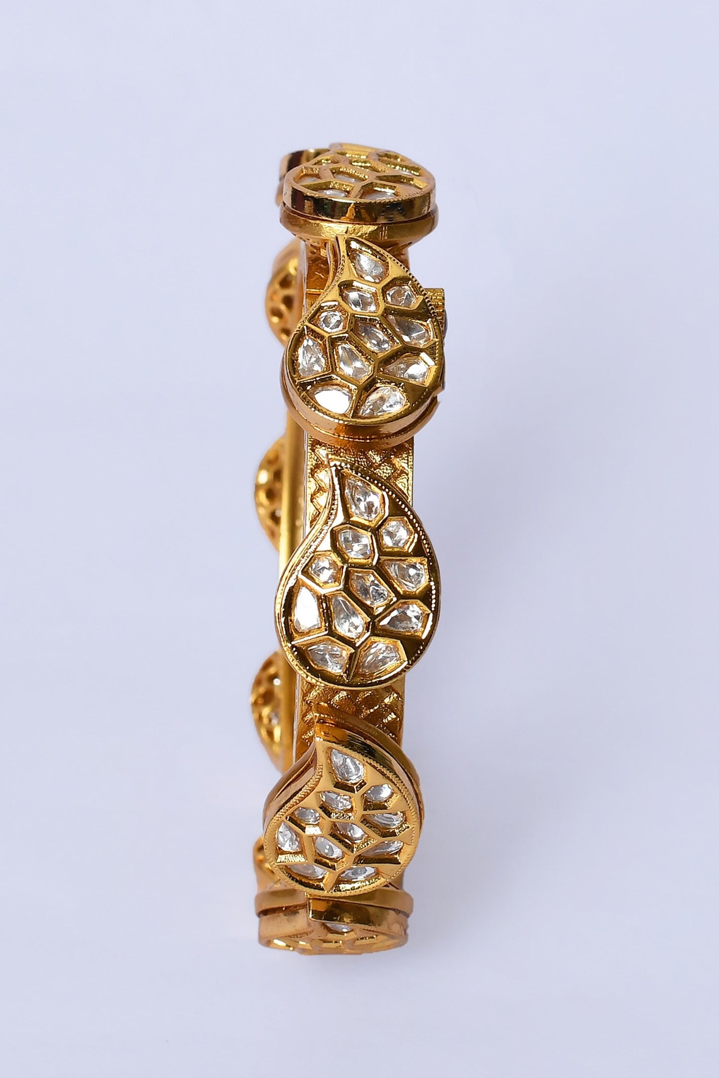 Paisley Pattern Embellished Kada - Set of 2 