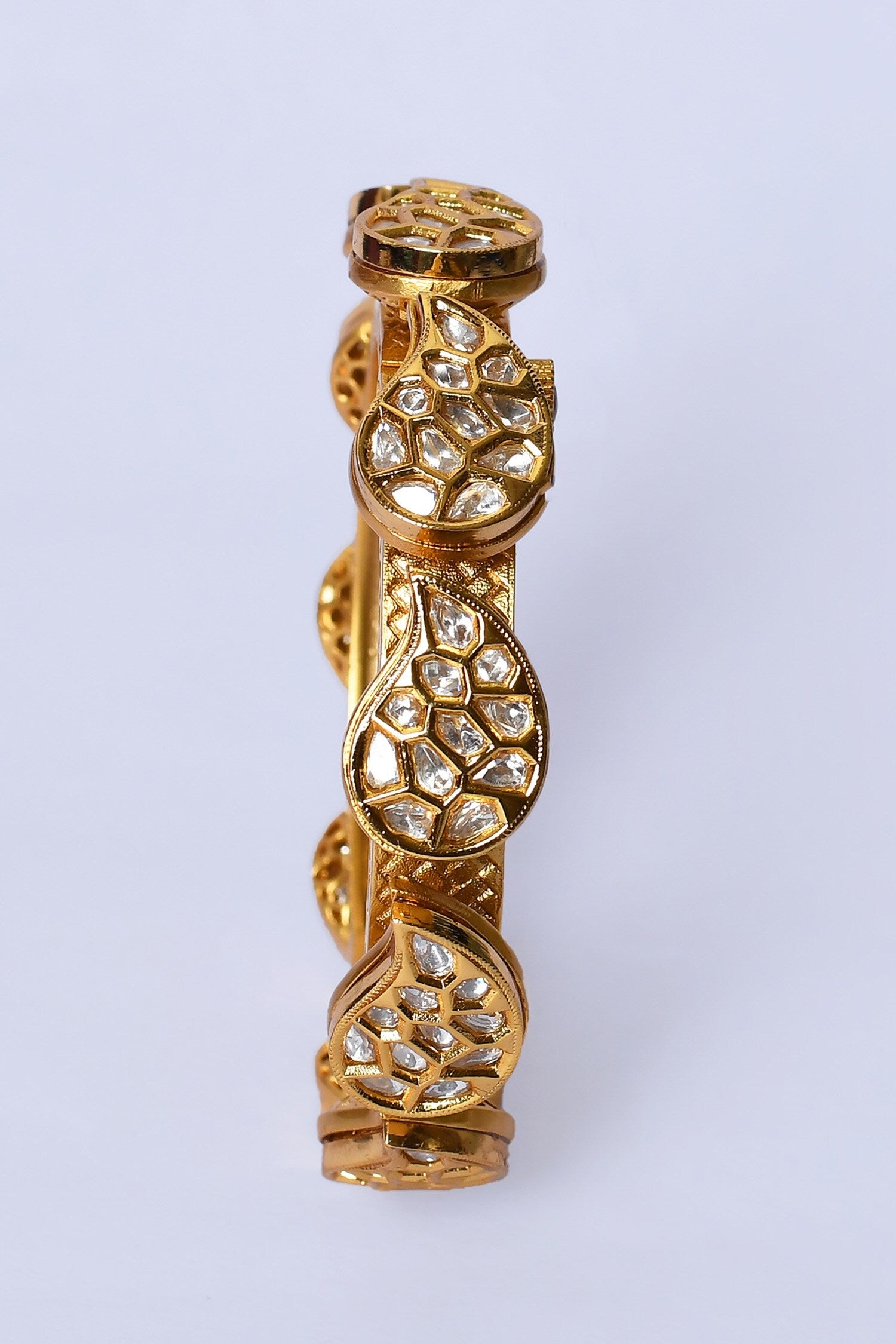 Paisley Pattern Embellished Kada - Set of 2 