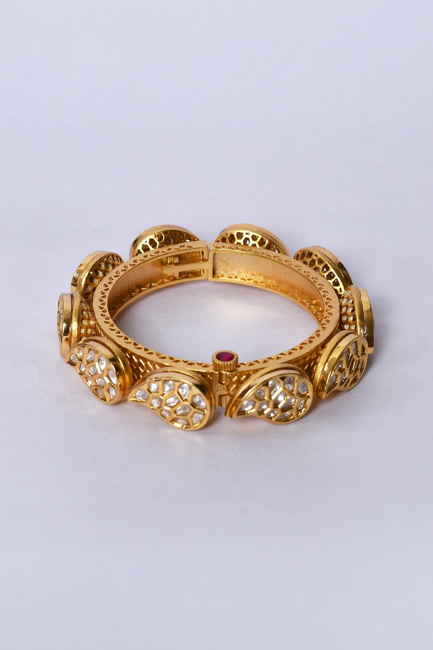 Paisley Pattern Embellished Kada - Set of 2 