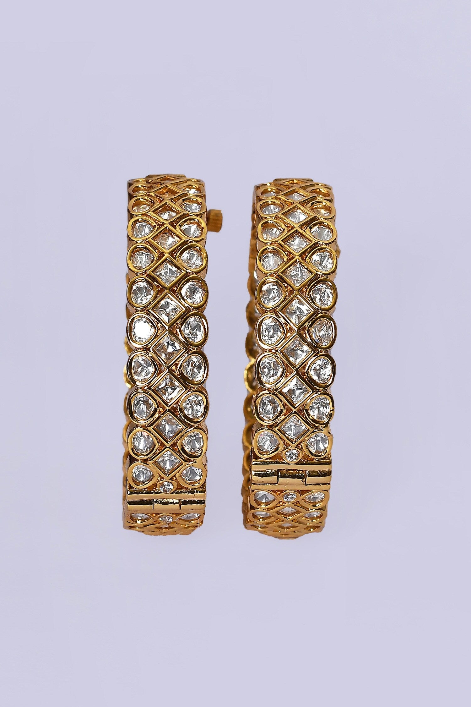 Jadau Kundan Polki Kada - Set of 2 