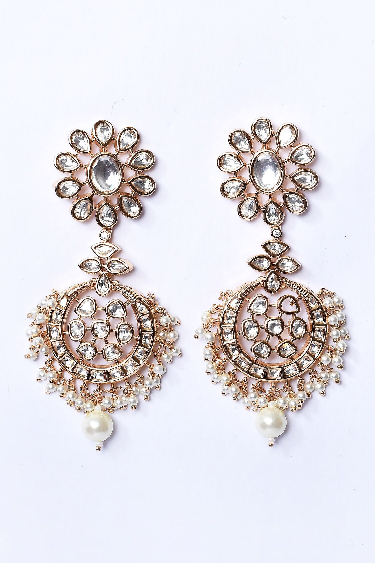 Crecent Moon & Floral Cut Work Jewellery Set 