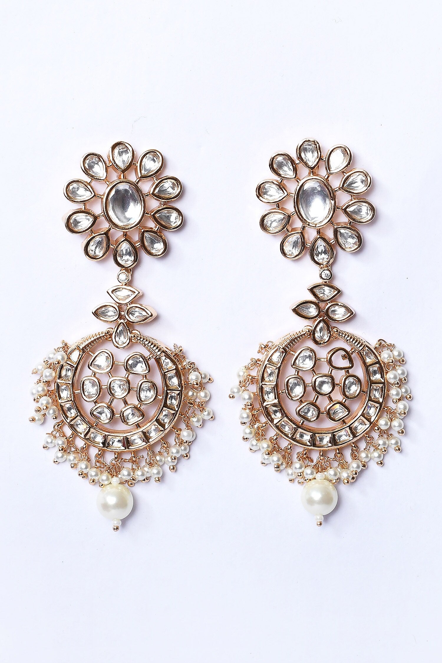 Crecent Moon & Floral Cut Work Jewellery Set 