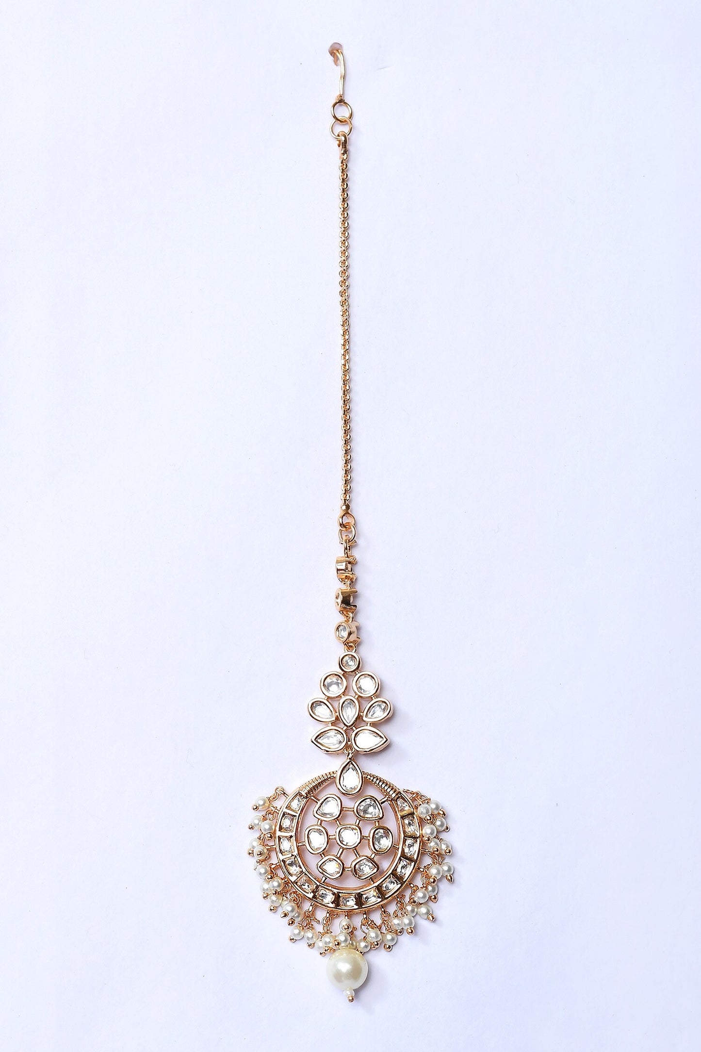 Crecent Moon & Floral Cut Work Jewellery Set 