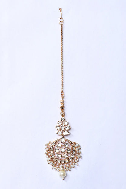 Crecent Moon & Floral Cut Work Jewellery Set 
