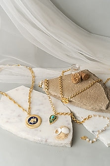 Gold Finish Layered Taurus Necklace Set