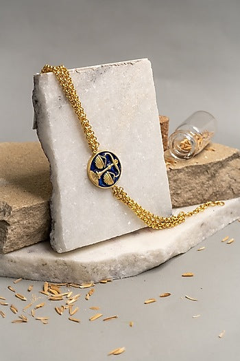 Gold Finish Libra Bracelet