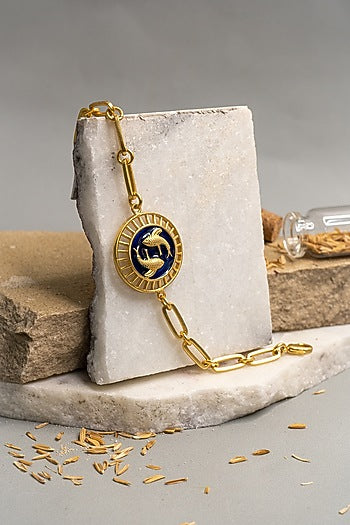 Gold Finish Pisces Bracelet