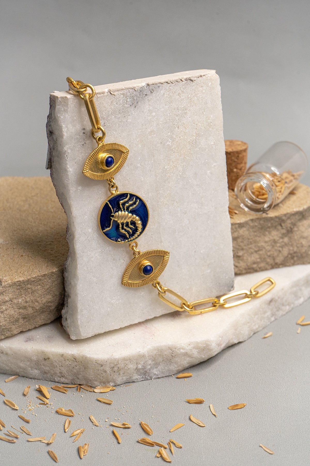 Gold Finish Scorpio Bracelet