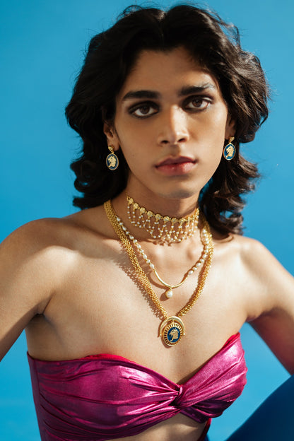 Gold Finish Leo Necklace