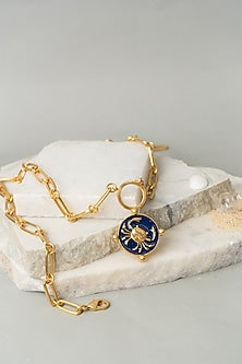 Gold Finish Cancer Necklace