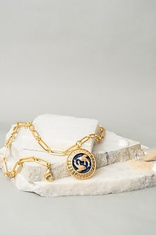 Gold Finish Pisces Necklace