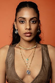 Gold Finish Pisces Necklace
