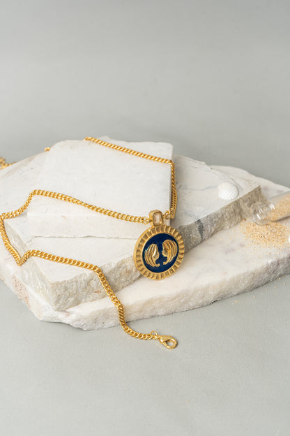 Gold Finish Gemini Necklace