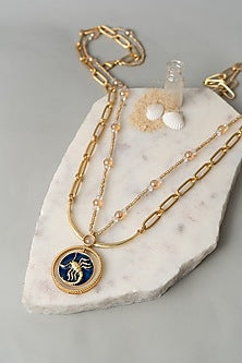 Gold Finish Scorpio Necklace