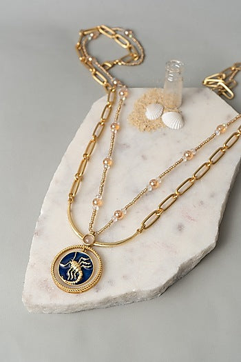Gold Finish Scorpio Necklace