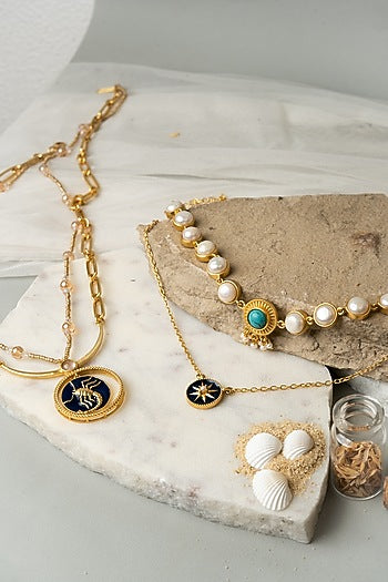 Gold Finish Scorpio Necklace
