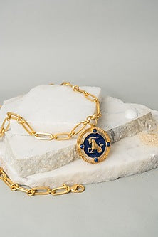 Gold Finish Capricorn Necklace
