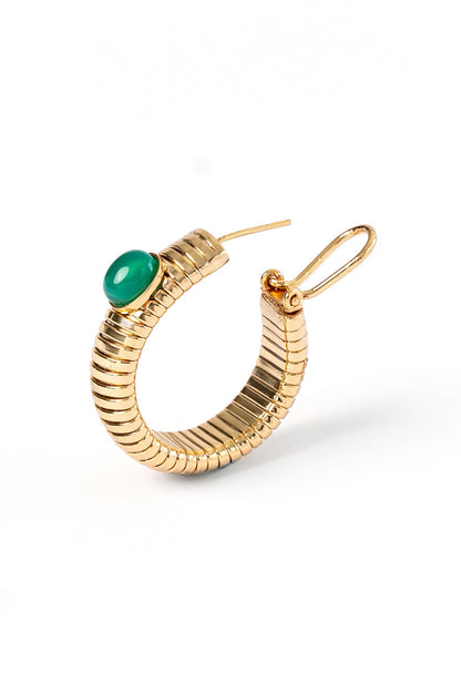 Gold Plated Brass Hoop Earrings