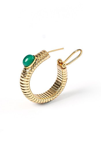Gold Plated Brass Hoop Earrings