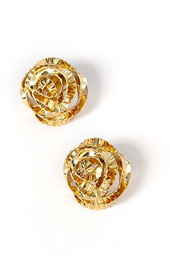 Gold Plated Brass Stud Earrings