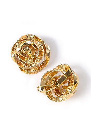Gold Plated Brass Stud Earrings