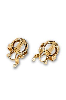 Gold Plated Pearl Stud Earrings